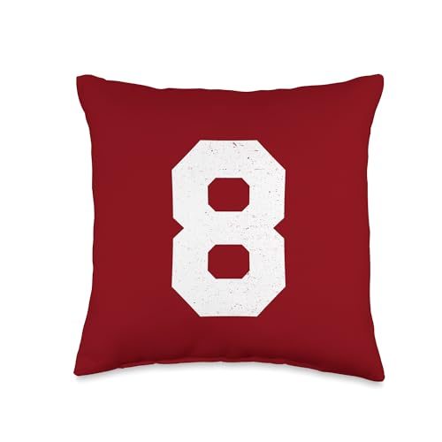 Jersey Number Throw Pillow