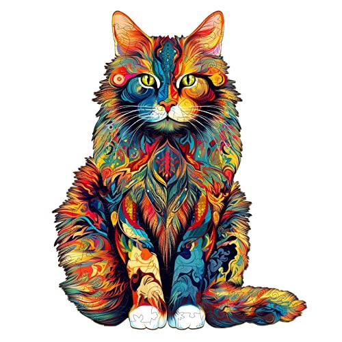Jigfoxy Cat Wooden Puzzle for Adults (190pcs, 11.7 x