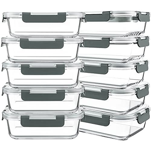 KOMUEE Glass Meal Prep Containers