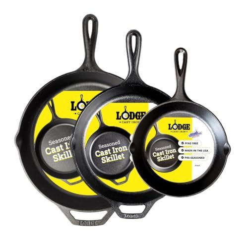 Lodge Pre-Seasoned Cast Iron Skillet Set