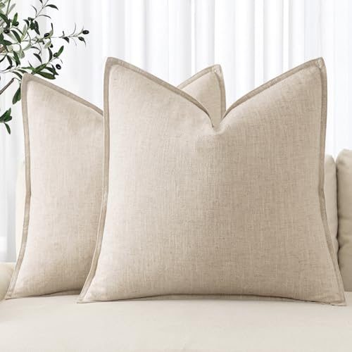 MIULEE Decorative Linen Pillow Covers