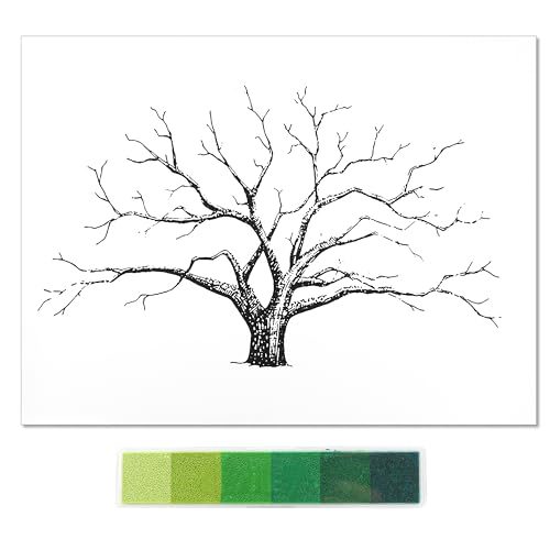 Marsrut Fingerprint Tree Guest Book Canvas