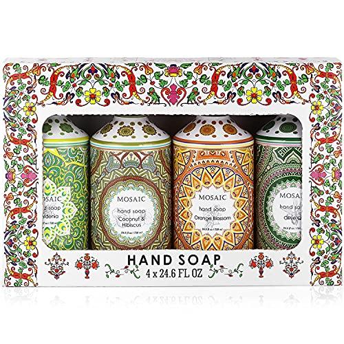 Mosaic Liquid Hand Soap Gift Set - 4 x 24.6 fl oz Bottles (