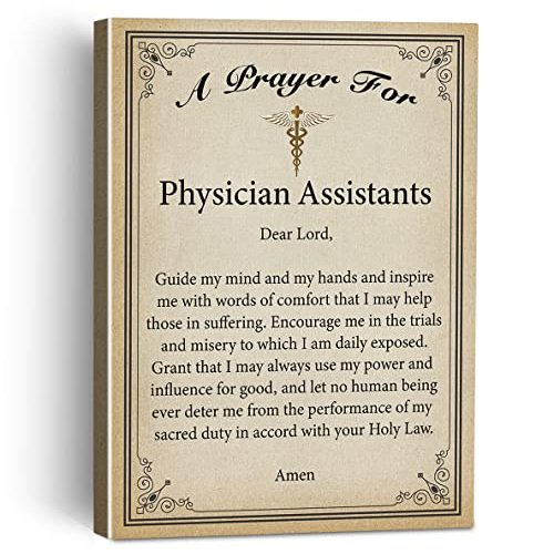 Physician Assistant Prayer Canvas Wall Art