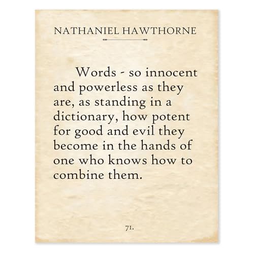 Nathaniel Hawthorne Literary Quote Poster