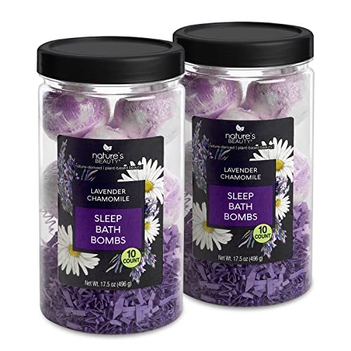 Nature's Beauty Lavender Chamomile Bath Bomb Set
