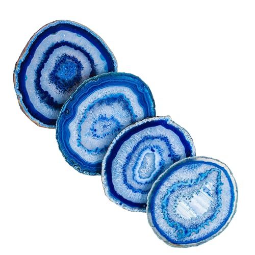 Nature's Decorations Blue Agate Coasters