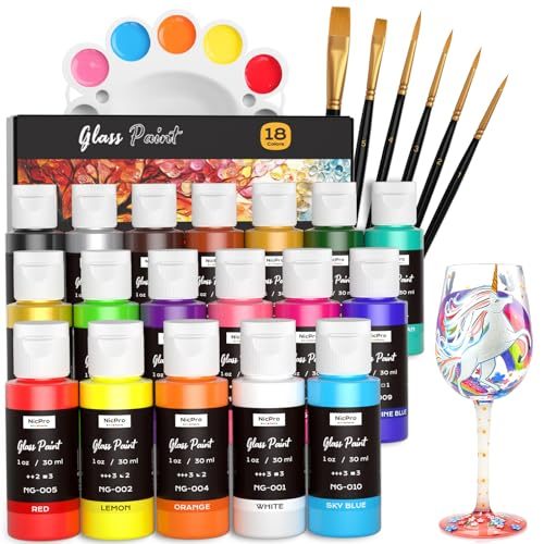 Nicpro Stained Glass Paint Set