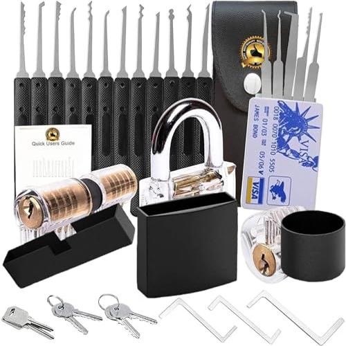 Outdoor Brass Padlock Set with Keys - Waterproof Lock Kit for Sheds, Gates, and More