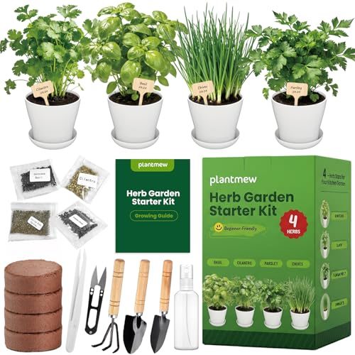 PLANTMEW Indoor Herb Garden Starter Kit
