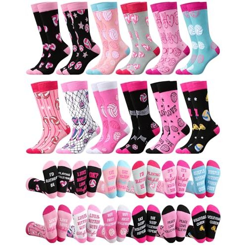 Patelai Novelty Volleyball Crew Socks