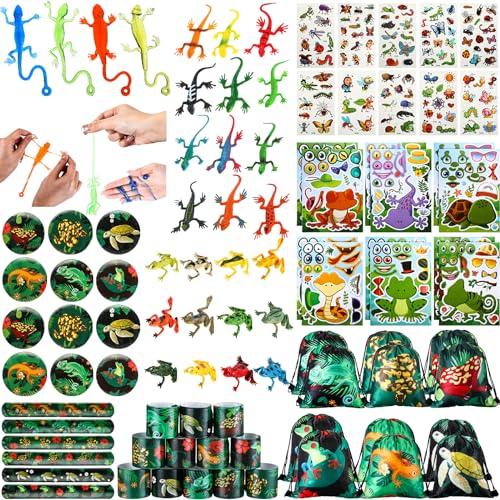 Paterr 94 Pcs Reptile Birthday Party Favors & Supplies: Gift Bags,