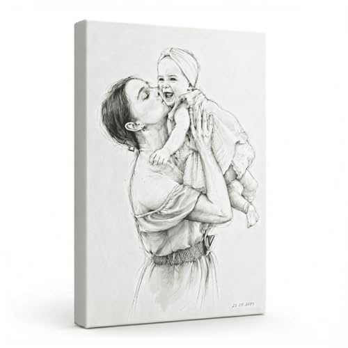 Personalized Sketch Portrait Canvas Print
