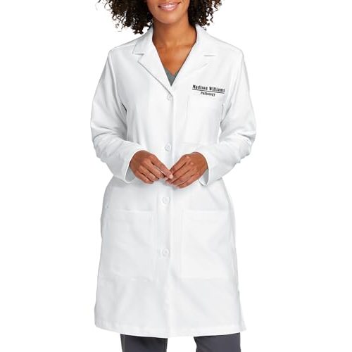 Personalized Embroidered Lab Coat for Women