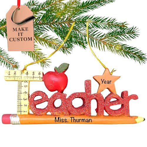 Personalized Teacher Pencil Ornament