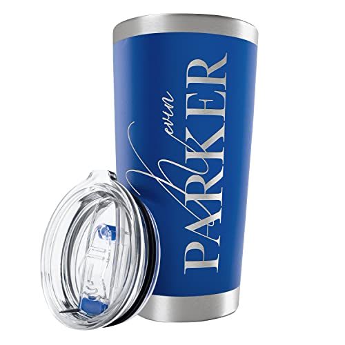 Personalized Royal Blue Coffee Tumbler
