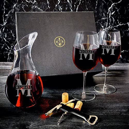 Personalized Wine Decanter and Glass Set