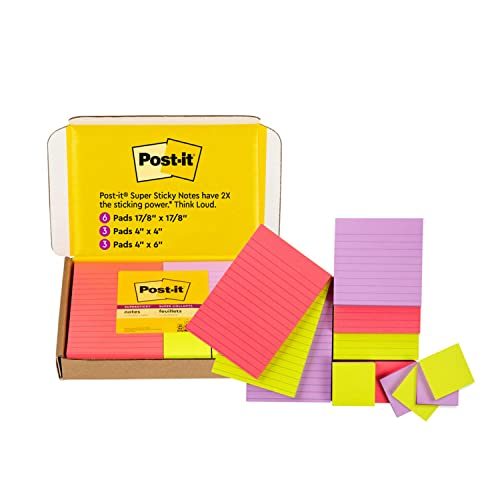 Post-it Super Sticky Notes Bright Collection