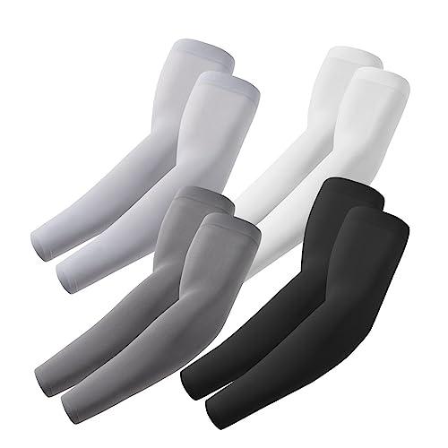 ROXUN 4 Pairs Cooling Arm Sleeves - UV Protection & Compression for Men/W