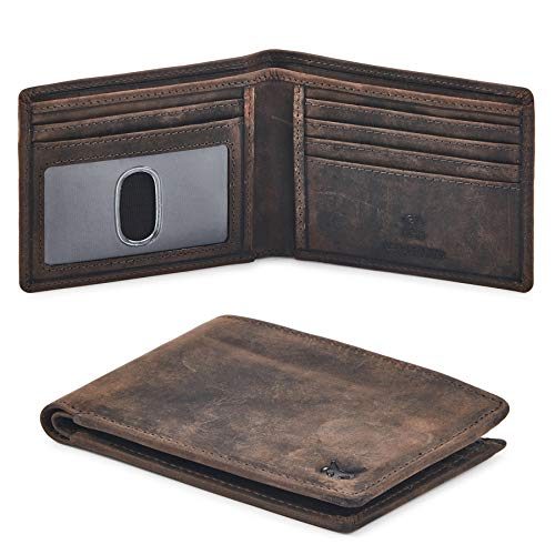 Crazy Horse Leather Bifold RFID Wallet