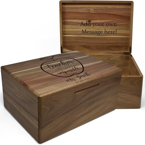 Acacia Wood Custom Engraved Keepsake Box