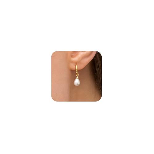 Robaice Pearl Dangle Drop Earrings