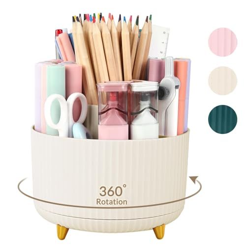 SKYDUE Rotating Desk Pen Organizer