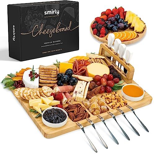 SMIRLY Bamboo Charcuterie Board Set