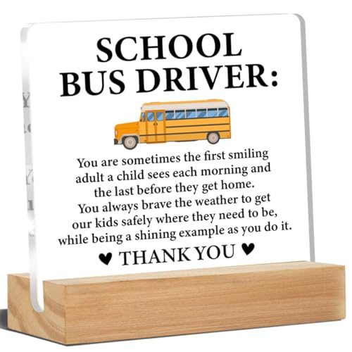 School Bus Driver Acrylic Desk Plaque