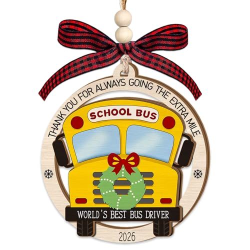 School Bus Christmas Ornament
