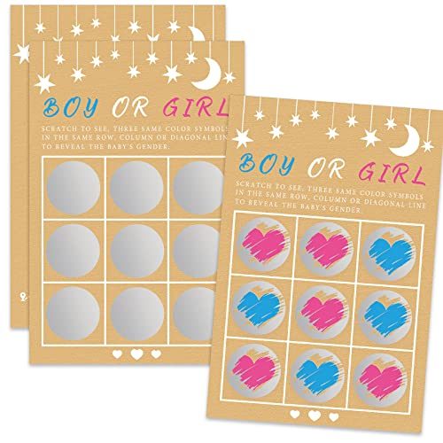 Senfaro Gender Reveal Scratch-Off Cards