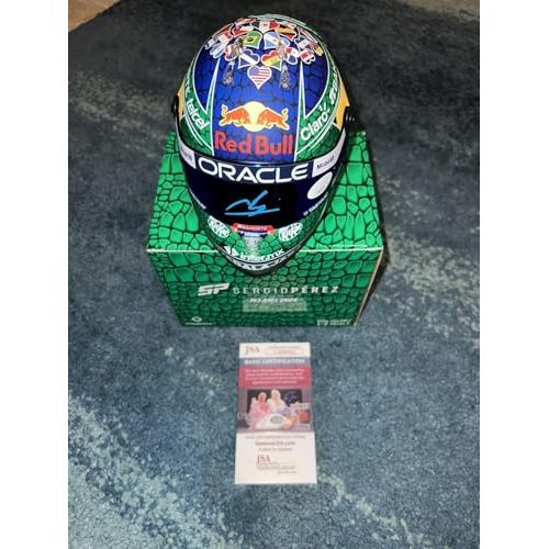 Checo Perez Signed Miami GP Mini Helmet