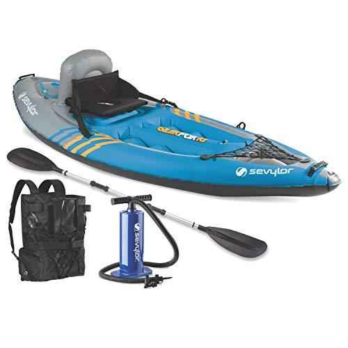 Sevylor QuickPak K1 Inflatable Kayak - Backpack Folds, 5-Min