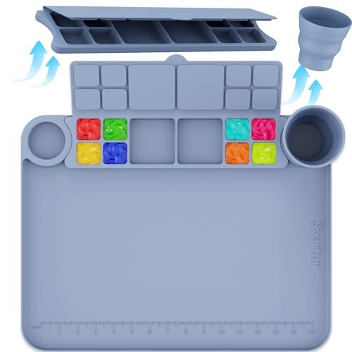 Silicone Painting Mat with Cup and Palette