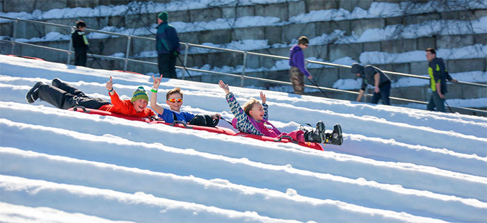 Snow Tubing down Cascade Mountain