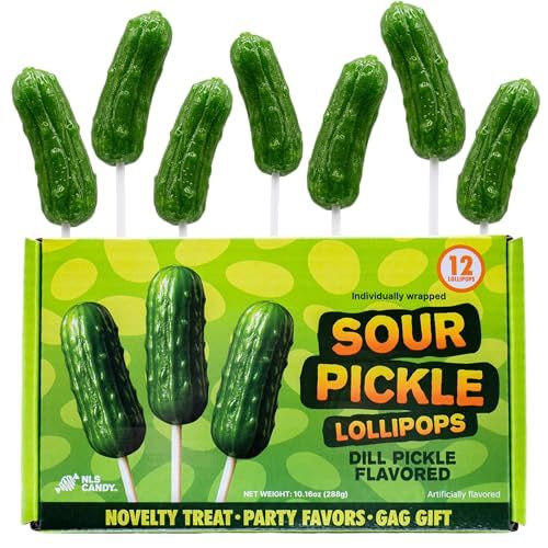 Sour Pickle Lollipops