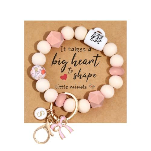 Teacher Appreciation Initial Keychain