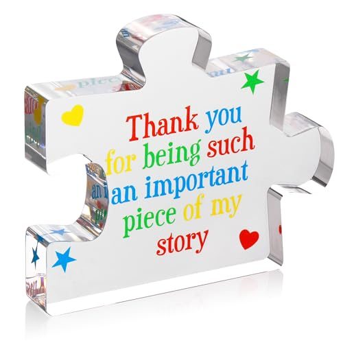 Engraved Acrylic Block Puzzle Teacher Gift