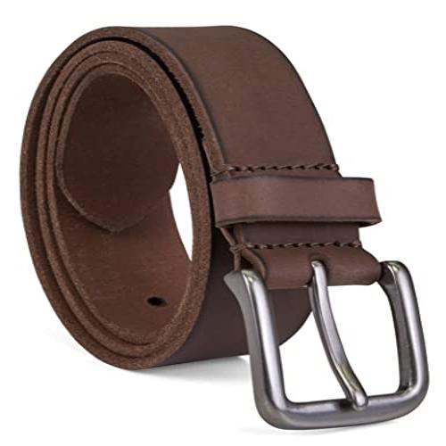 Timberland Men's 35mm Dark Brown Leather Belt, 34