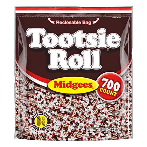 Tootsie Roll Midgees - Gluten-Free Chewy Chocolate Candy, 700 Count Rese