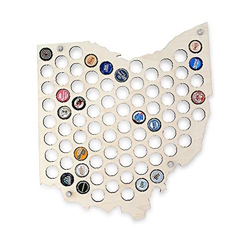 Torched Beer Cap Map Ohio