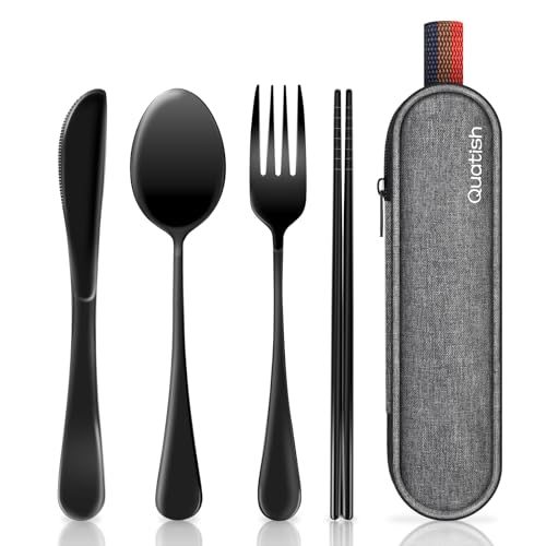 Quatish Portable Stainless Steel Travel Utensils