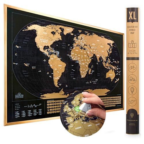 Travelization XL Scratch Off World Map
