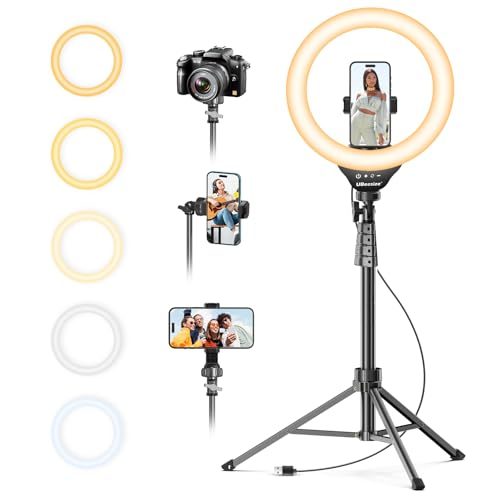 UBeesize LED Ring Light with Tripod Stand