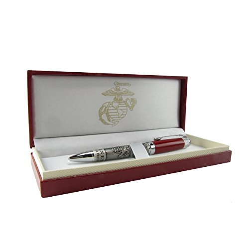 US marine metal red ball pen