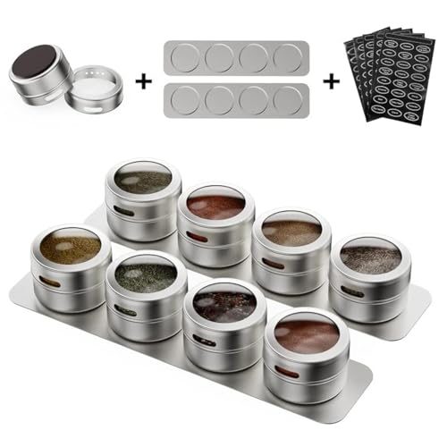 Vetacsion Magnetic Spice Tins Set