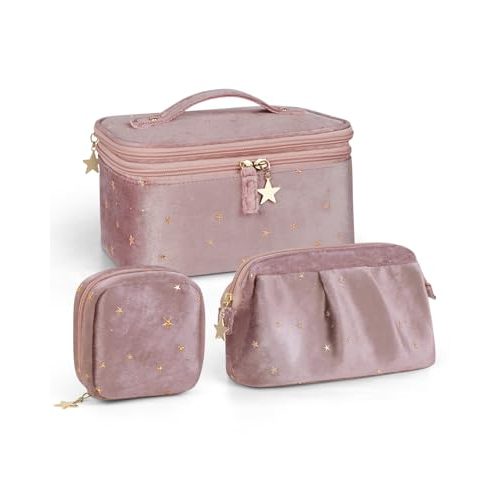 Wedama Velvet Makeup Organizer Bag Set