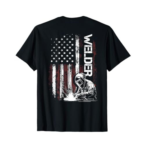 Welder Vintage American Flag T-Shirt