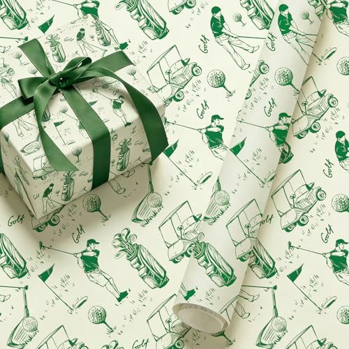 Whaline Golf Wrapping Paper