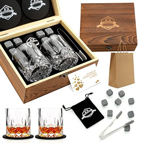 Whiskey Stones Gift Set with Glasses